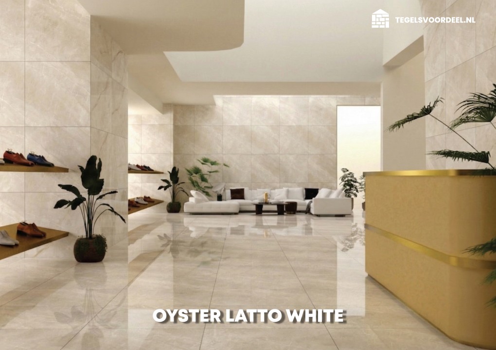Marmerlook OYSTER LATTO White 80x80 cm gerectificeerd - Afbeelding 3